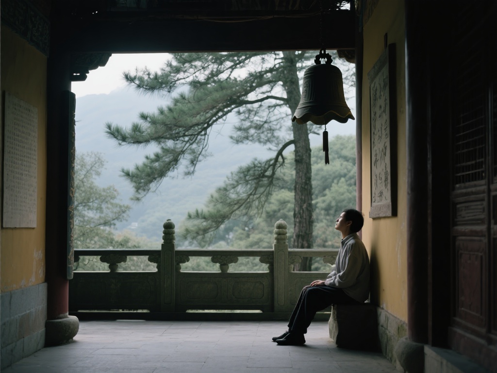 如果说历史是华峰寺的底色，那么宁静则是它的灵魂。步